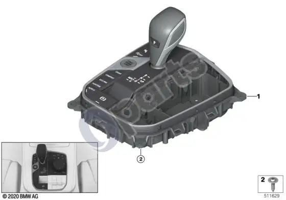 BMW 4 G22 G23 G24 G26 valdymo blokas, centrinė konsolė – schema