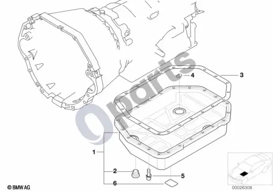 BMW 5 E39 A5S440Z alyvos kaušas – schema
