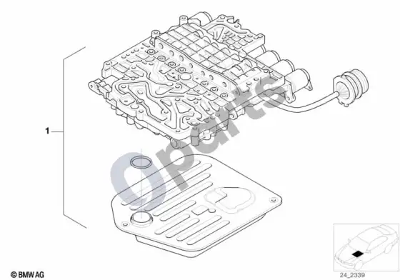 BMW 5 E39 A5S440Z valdymo vožtuvo komplektas – schema