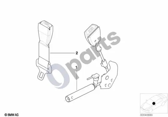 BMW 5 E39 apatinė juosta, priekinė – schema