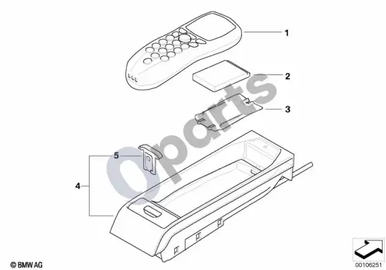BMW 5 E39 atskiros dalys, SA 638, centrinė konsolė – schema