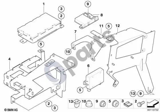 BMW 5 E39 atskiros dalys, SA 644, bagažinė – schema
