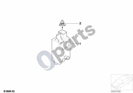 BMW 5 E39 AUC jutiklis – schema