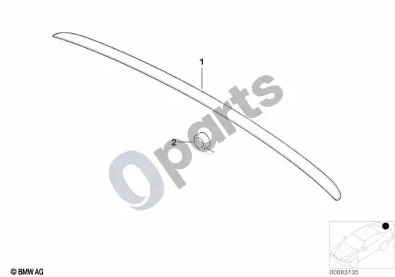 BMW 5 E39 BMW motorsport galinis spoileris – schema