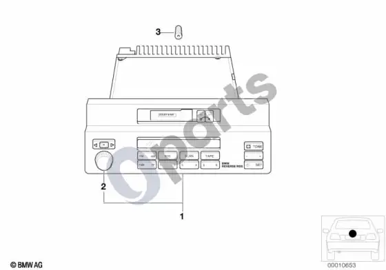BMW 5 E39 BMW reverse RDS radijas – schema