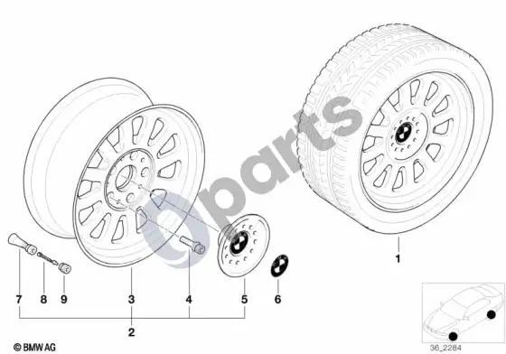 BMW 5 E39 BMW stilius II – schema