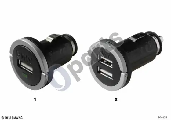 BMW 5 E39 BMW USB įkroviklis – schema