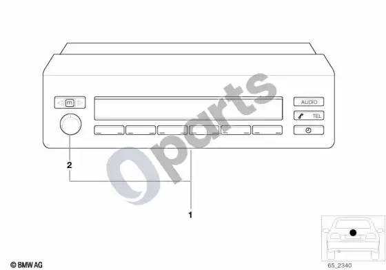 BMW 5 E39 daugiafunkcis informacinis ekranas – schema