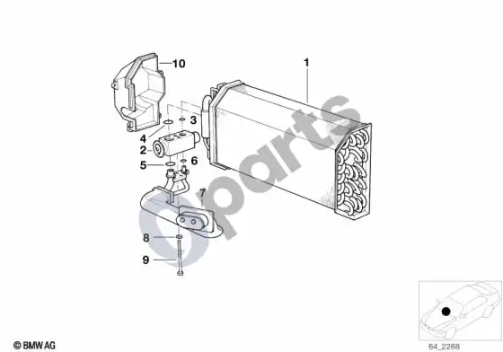 BMW 5 E39 garintuvas / išsiplėtimo vožtuvas – schema
