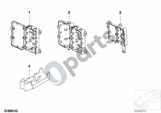 BMW 5 E39 kištukinės jungties laikiklis (E39 520D) – schema