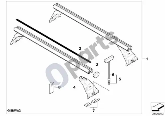 BMW 5 E39 stogo bagažinė (E39 520D) – schema