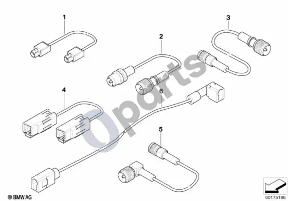 BMW 5 E39 telefono antenos laidas – schema