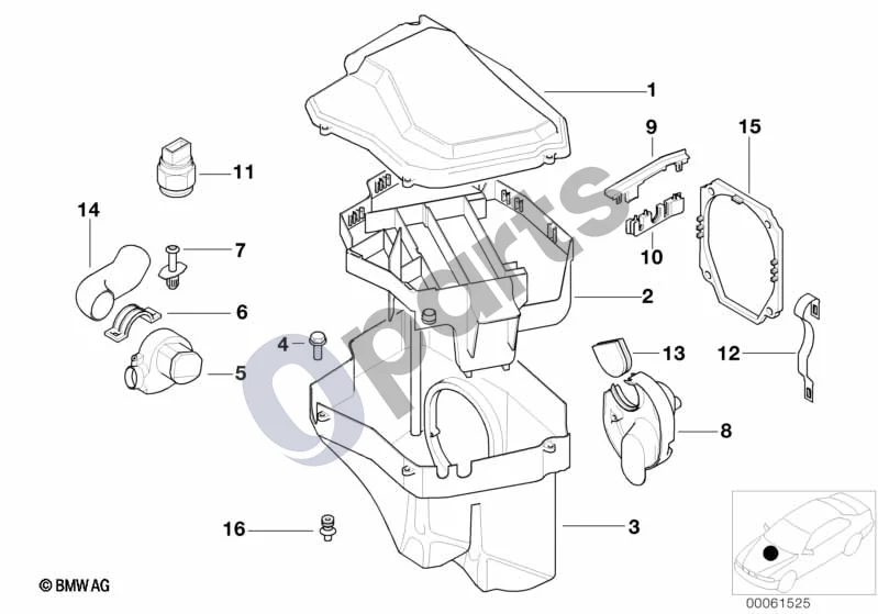 BMW 5 E39 (1996–2003) Valdymo bloko dėžė (E39 M5) schema – pozicija 05: E-Box ventiliatorius