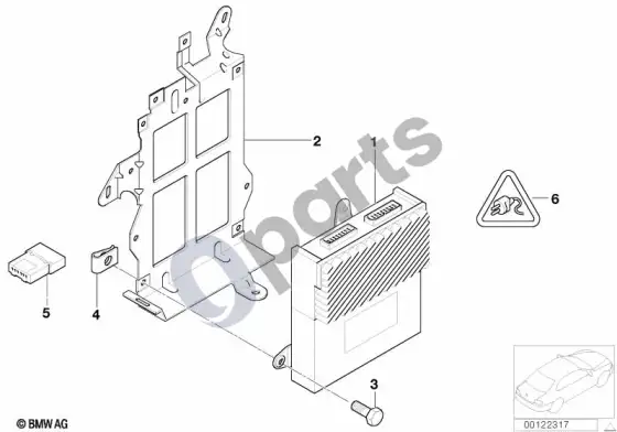 BMW 5 E39 hi-fi ir top-hi-fi sistemos stiprintuvas – schema