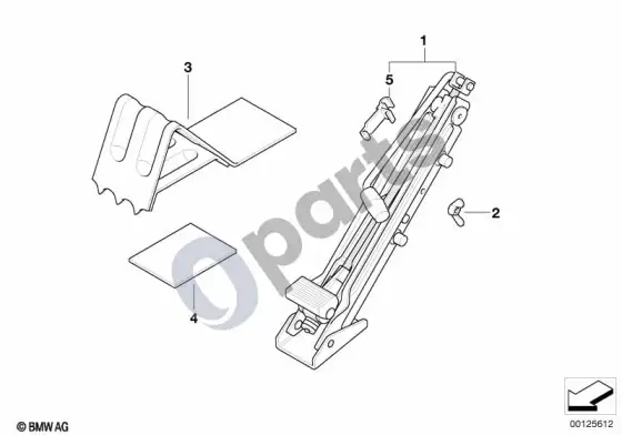 BMW 5 E39 įrankių komplektas/domkratas – schema