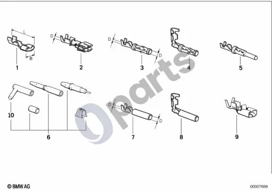 BMW 5 E39 įvairios laidų jungtys – schema
