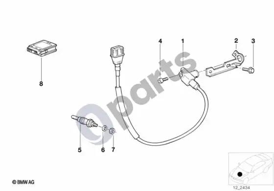 BMW 5 E39 kaitinimo žvakių blokas / valdymo kontaktas – schema