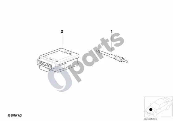 BMW 5 E39 kaitinimo žvakių blokas – schema