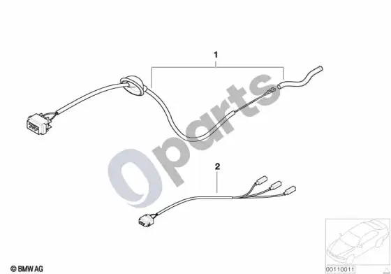 BMW 5 E39 laidų remonto komplektai – schema