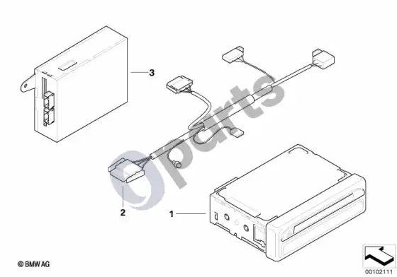 BMW 5 E39 navigacijos modifikacija MK-1 į MK-3 – schema