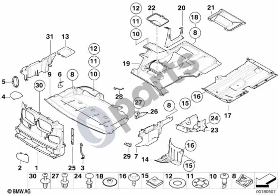 BMW 5 E39 oro kanalas – schema