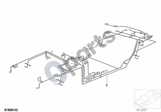 BMW 5 E39 pagrindinis laidų pynė – schema