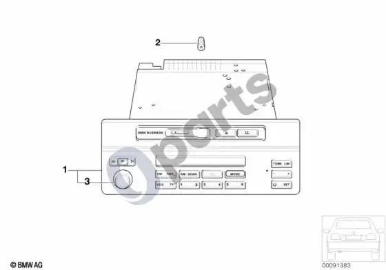 BMW 5 E39 pakeitimo komplektas, reverse į business be MID; 1998.03 - ... – schema