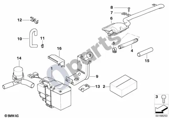 BMW 5 E39 papildomas šildytuvas – schema