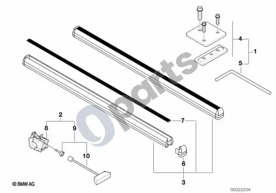 BMW 5 E39 priekabos transportavimo modulis – schema