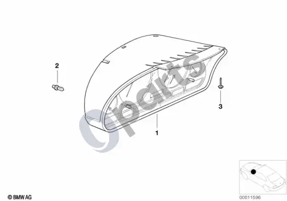 BMW 5 E39 prietaisų skydelis – schema
