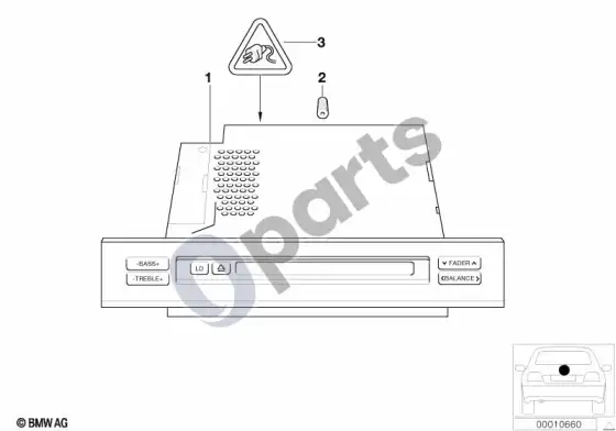 BMW 5 E39 radijas BMW business CD – schema