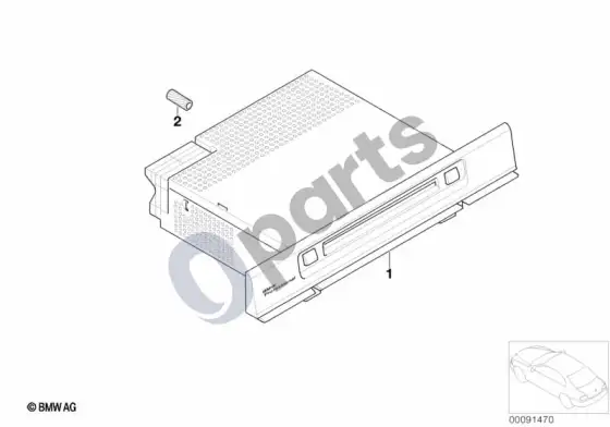 BMW 5 E39 radijas BMW professional CD – schema