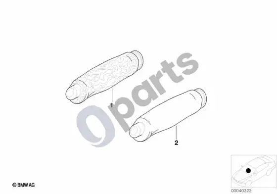 BMW 5 E39 rankinio stabdžio rankenos papildomas montavimas – schema