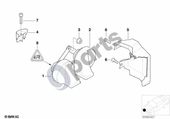 BMW 5 E39 signalas – schema
