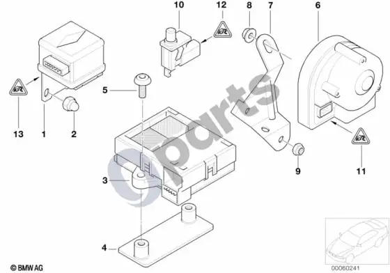 BMW 5 E39 signalizacija – schema