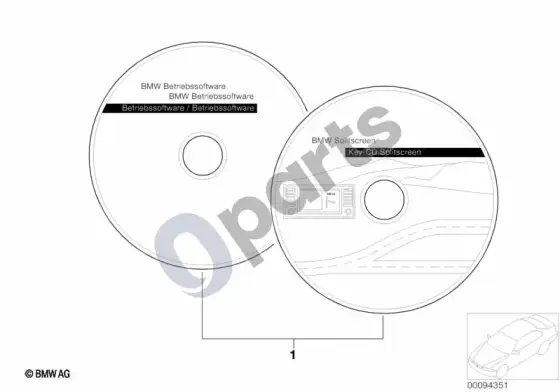 BMW 5 E39 split screen programinės įrangos papildomo įrengimo komplektas; 2000.09 - 2001.09 – schema