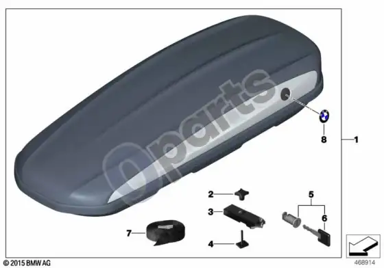 BMW 5 E39 stogo bagažinė 420 – schema