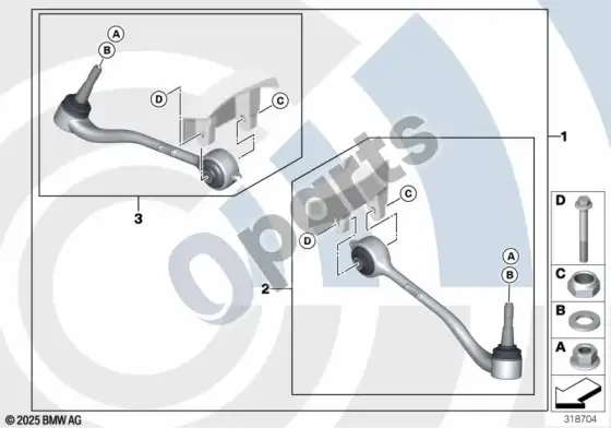 BMW 5 E39 svirties techninės priežiūros komplektas / value line – schema