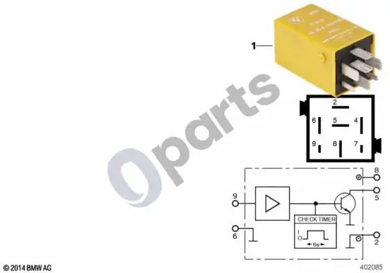 BMW 5 E39 termojungiklio relė – schema