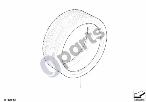 BMW 5 E39 vasarinės padangos – schema