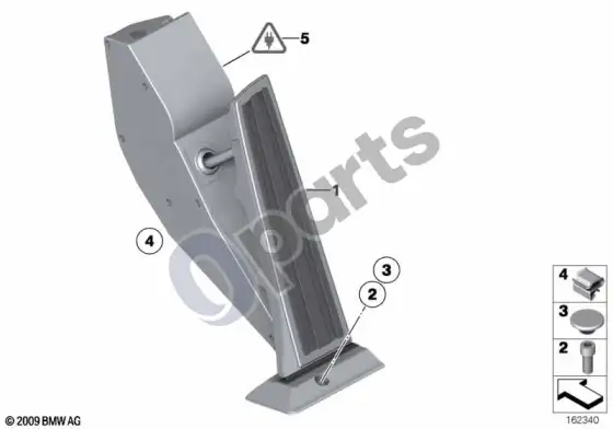 BMW 5 E60 E61 akceleratoriaus pedalo modulis – schema