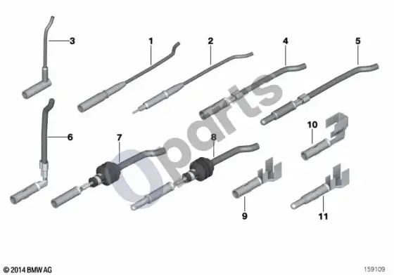 BMW 5 E60 E61 apvali jungtis / d 2,5 mm sistema – schema