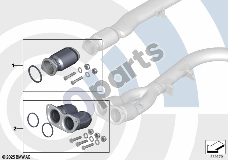 BMW 5 E60 E61 (2004–2010) Atjungimo elementas, Value Parts schema – pozicija 02: Atsiejimo elemento remonto komplektas