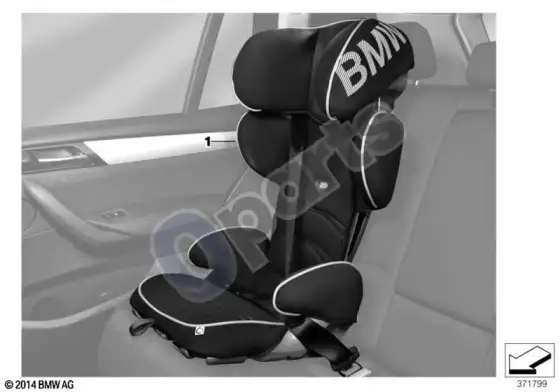 BMW 5 E60 E61 BMW vaikiška kėdutė junior 2/3 – schema
