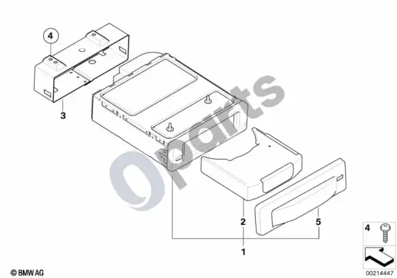 BMW 5 E60 E61 CD keitiklis/laikiklis – schema