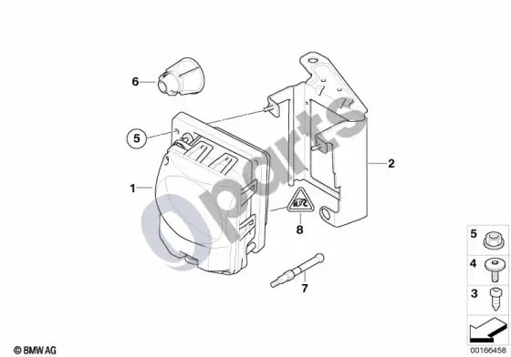 BMW 5 E60 E61 ACC jutiklis – schema