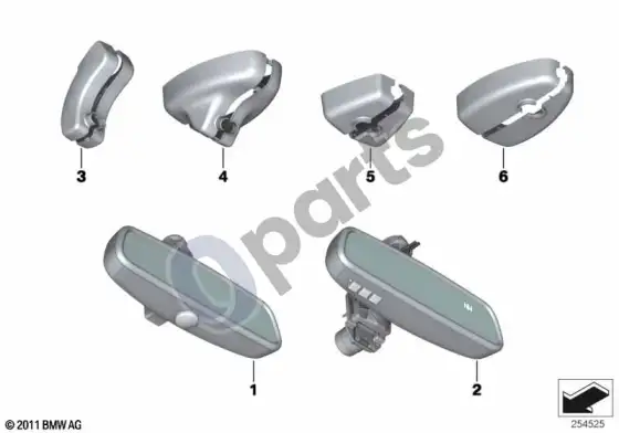 BMW 5 E60 E61 elektrochrominio išorinio veidrodėlio papildomas montavimas (E60 520D, E61 520D) – schema