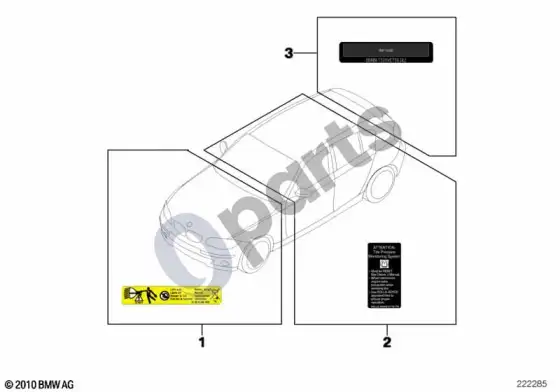 BMW 5 E60 E61 įvairios informacinės lentelės (E60 520D) – schema