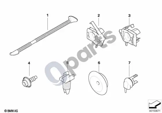BMW 5 E60 E61 įvairios kabelių movos (E60 520D) – schema