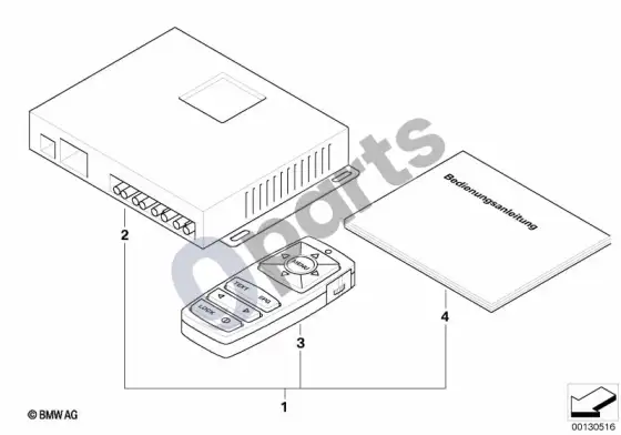 BMW 5 E60 E61 papildomai montuojamas settop-box komplektas (E60 520D) – schema